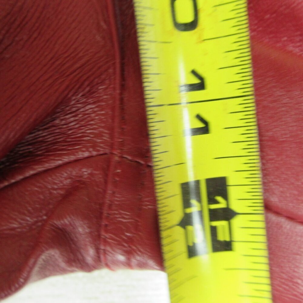 Newport News Leather Pants Size 29x32 Genuine Leather Oxblood Red - Picture 10 of 12